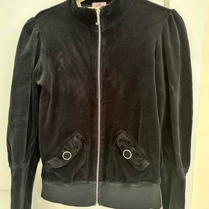 Juicy couture velour black track jacket